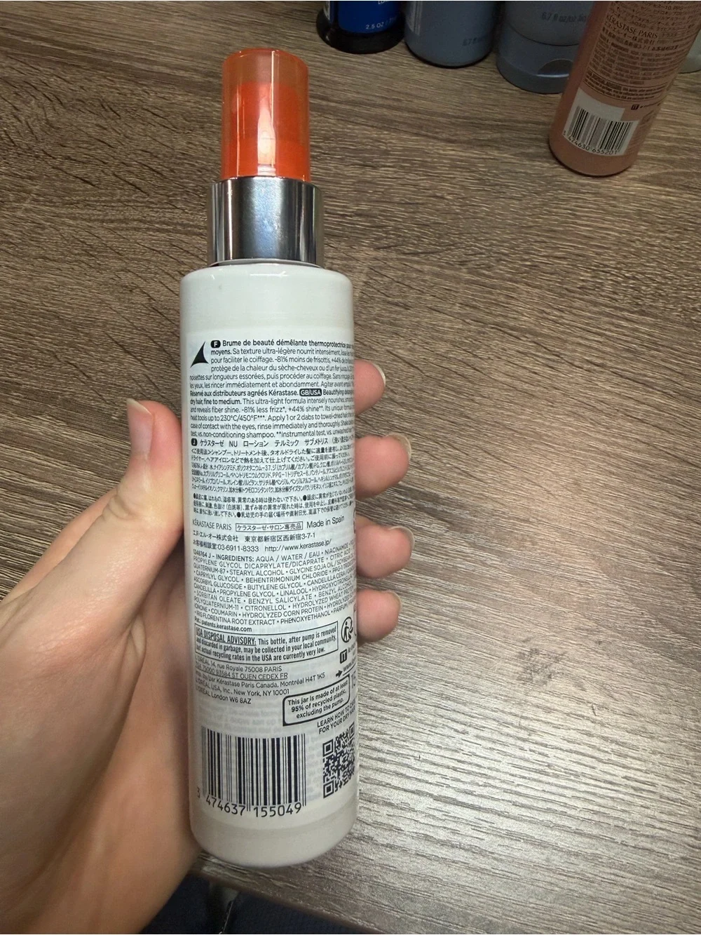 Nutritive K Thermique Leave-In Heat Protectant (White & Orange)
